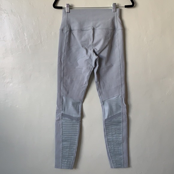 Light aqua Alo Yoga Moto legging - Picture 3 of 6